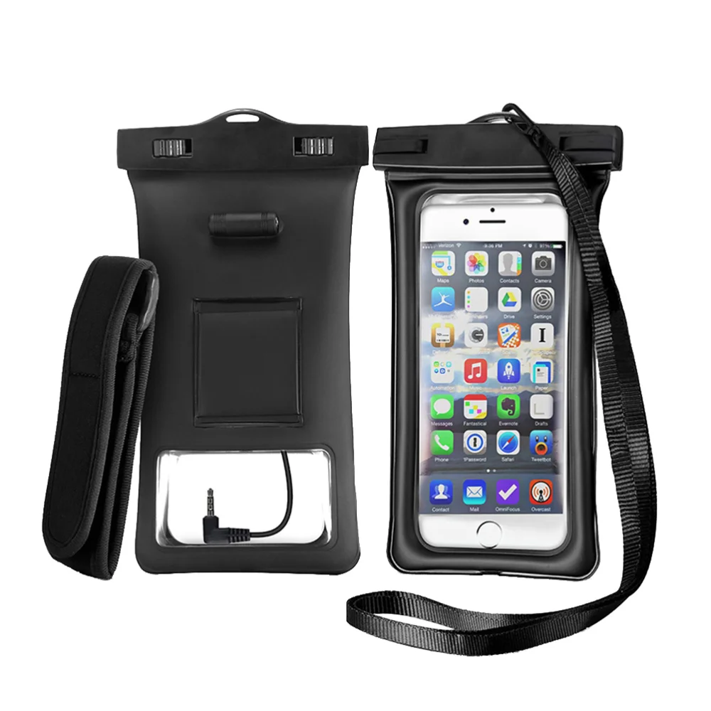 1 шт. водонепроницаемые сумки для телефона с плавающей повязкой компасом