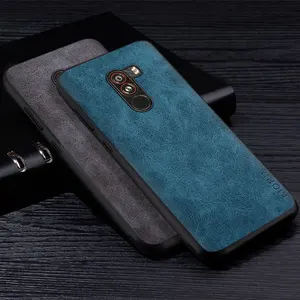 Premium PU Leathe Phone Case for Xiaomi Pocophone F1 Scratch-Resistant Solid Color Cover for Xiaomi 
