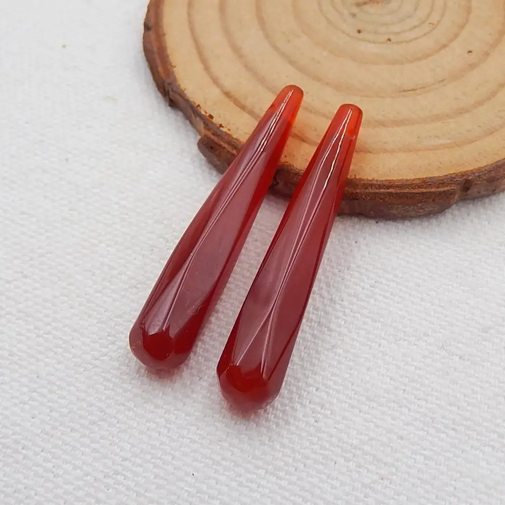 

Red Agate fashion jewelry women Earring, Semi-precious stones, Jewelry accessories Earrings,40x7x7mm6.1g
