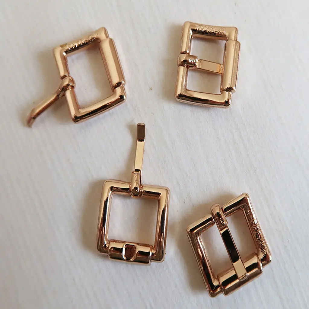

4Pcs 3/4Inch Belt Buckle Leather Strap Webbing Shinning Roller Pin Buckles