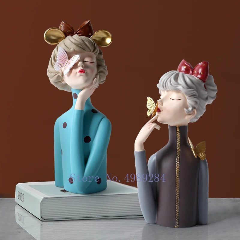 Креативная Статуэтка с изображением девушки из смолы | Дом и сад