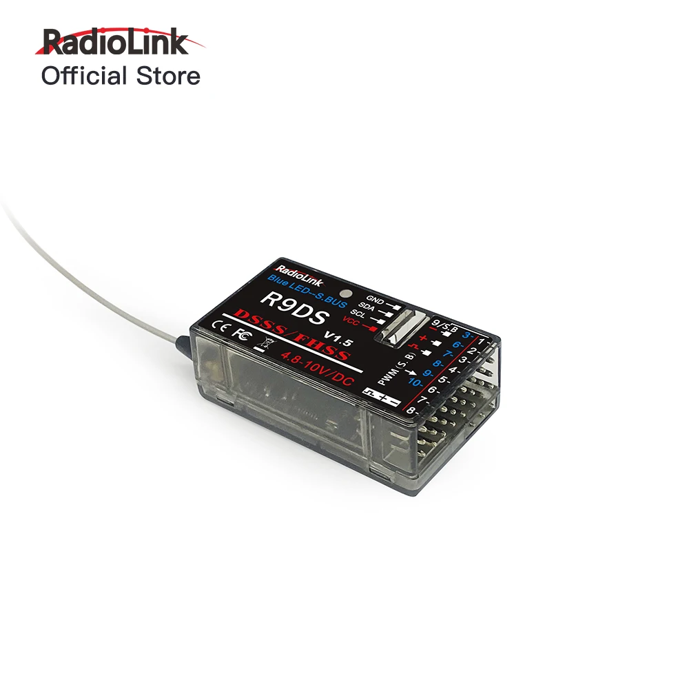 

Радиоуправляемый приемник Radiolink R9DS, 9-канальная передача данных о полете, сигнал SBUS/PWM/PPM, совместимый с AT9 AT9S AT10II AT10