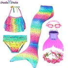 Женский купальный костюм русалки, комплект из 3 предметов, бикини, моноласт