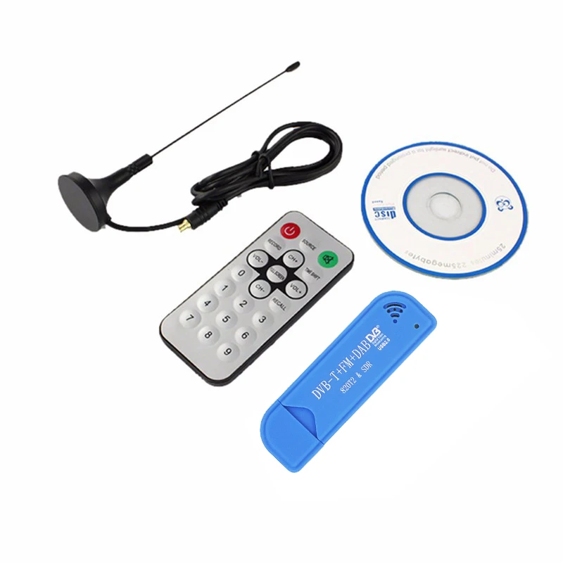 Цифровой ТВ-приемник USB 2 0 DVB-T радиоприемник RTL2832U + R820T2 SDR ТВ-тюнер с