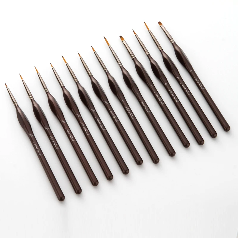Кисти нейлоновые для рисования маслом 12 шт./лот|Кисти рисования| |