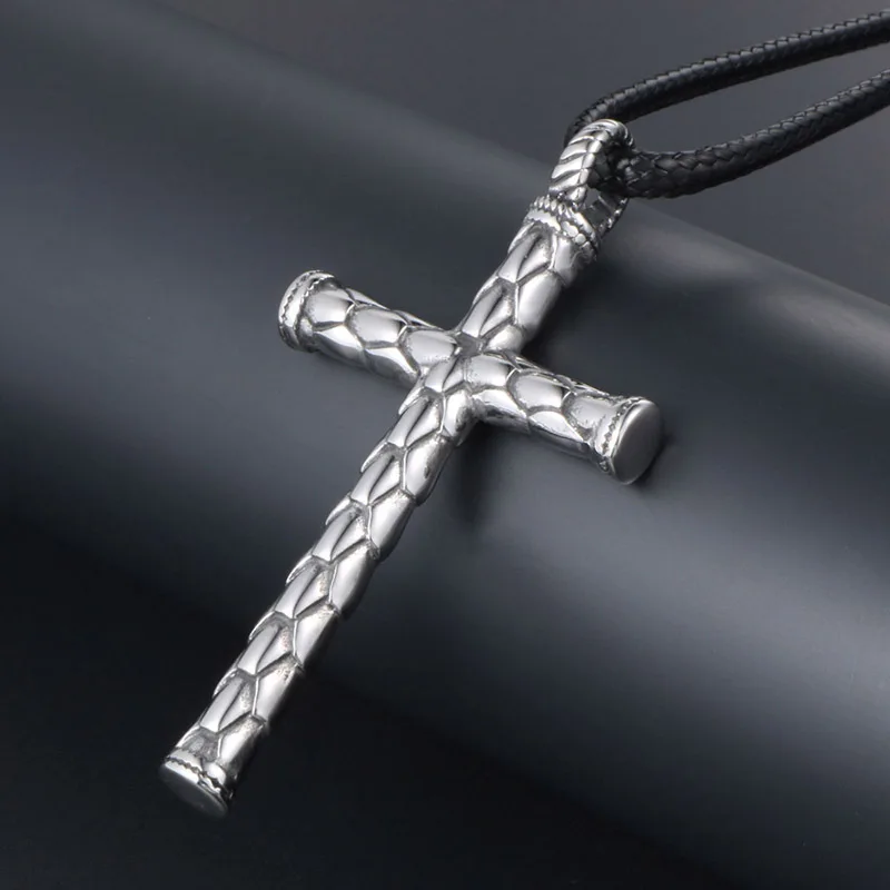 Мужская подвеска из нержавеющей стали цепочка ожерелья христианские кресты