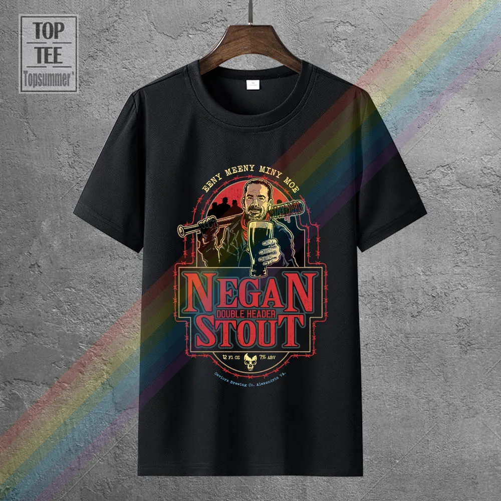 

Negan Stout T Shirt Funny Beer Twd Lucille Walking Dead Tee C06