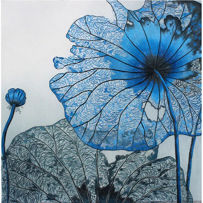 Сделай сам Незаконченный 100% шелк тутового шелкопряда вышивка в Сучжоу Печатный