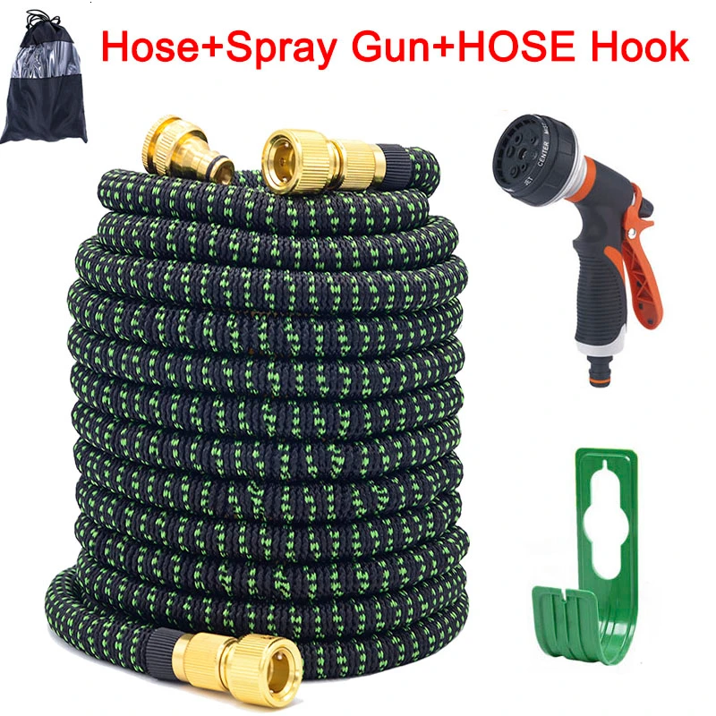 Hose with Spray Gun2 Горячая расширяемый садовый шланг гибкий садовый водный шланг волшебный шланг поливочный шланг для мытья автомобиля пластиковая труба с распылителем - Цвет: Hose with Spray Gun2
