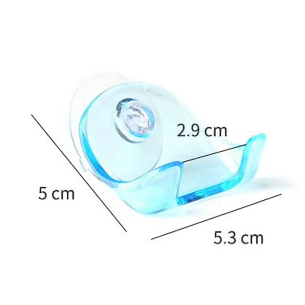 

1PC Plastic Shaver Hanging Rack Clear Storage Shelf Bathroom Product Razor Holder Suction Cup Shelf Organizer