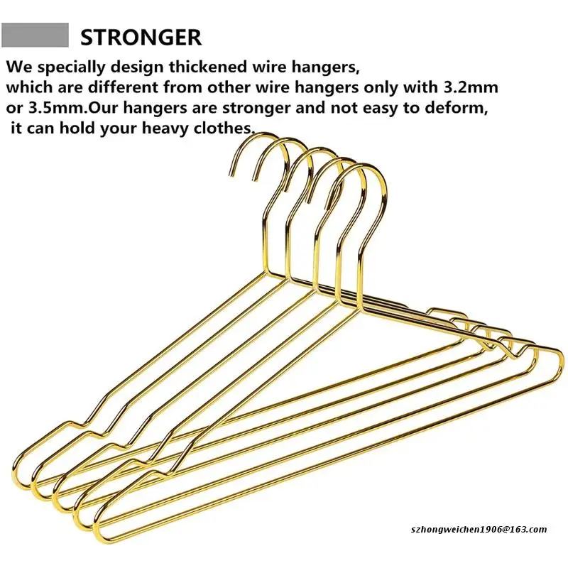 

28GF 10 Pcs Heavy Duty Metal Hangers with Notches Clothes Coat Suit Shirt Organizer