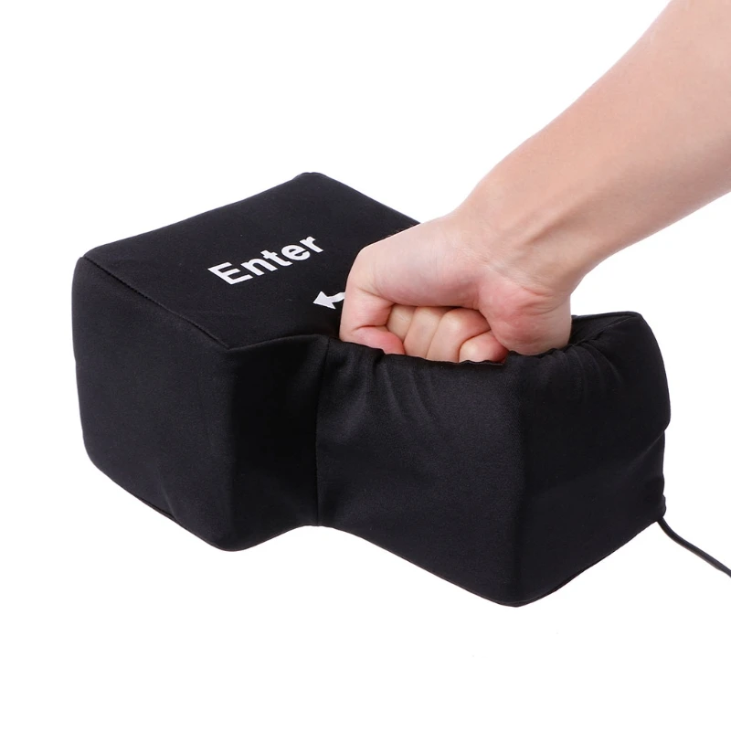 

Big Enter Supersized Key USB Pillow Office Desktop Travel Nap For Anti Stress Relief