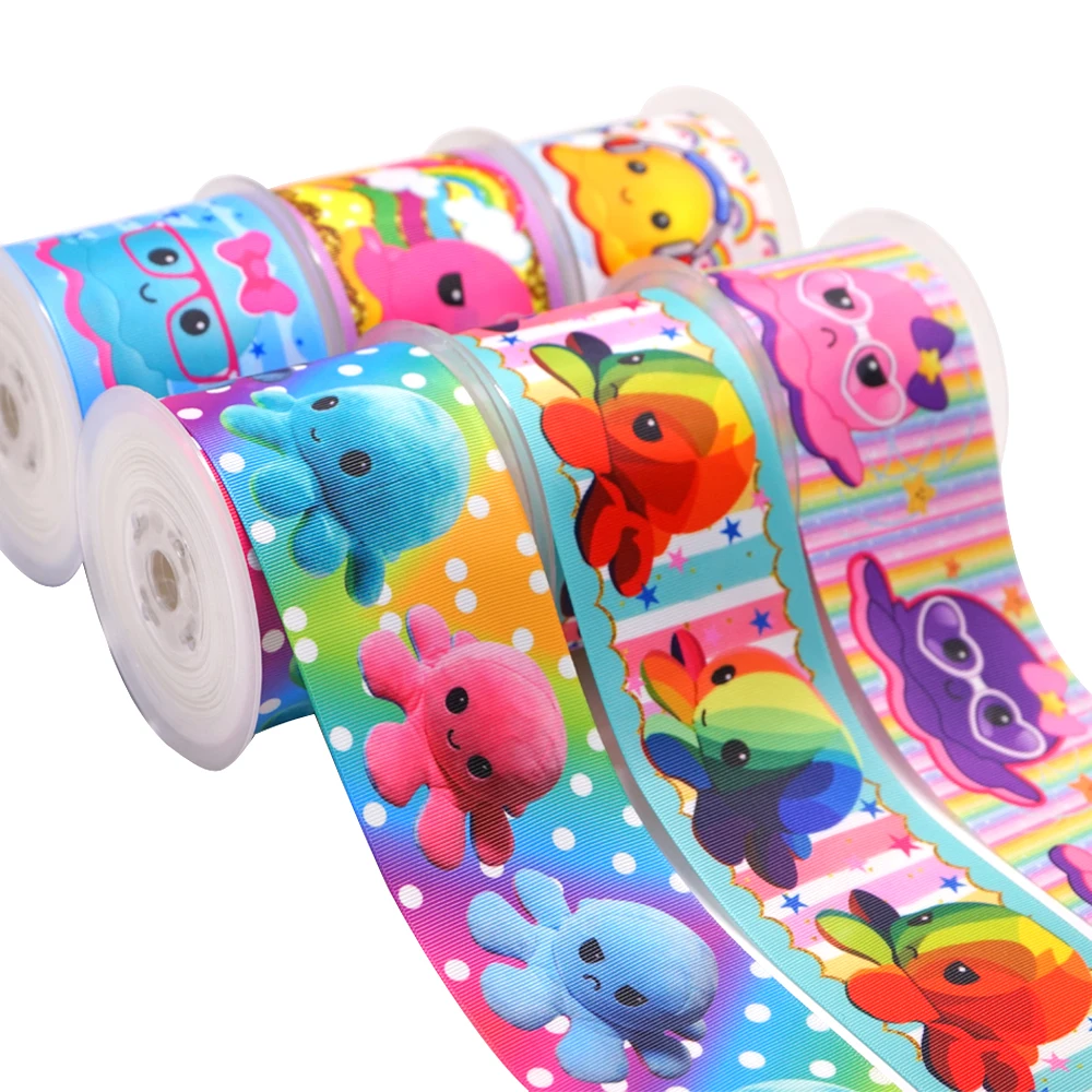

DIY Cartoon Octopus Printed Grosgrain Ribbon For Craft Supplies Sewing Accessories 5 Yards, Planar Resins Mold 10 Pieces. 51480