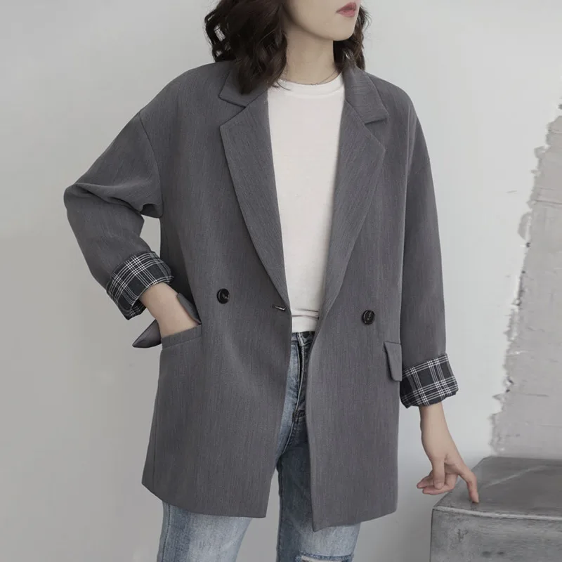 LANMREM 2020 Новинка весна лето однотонный элегантный офисный Женский блейзер с