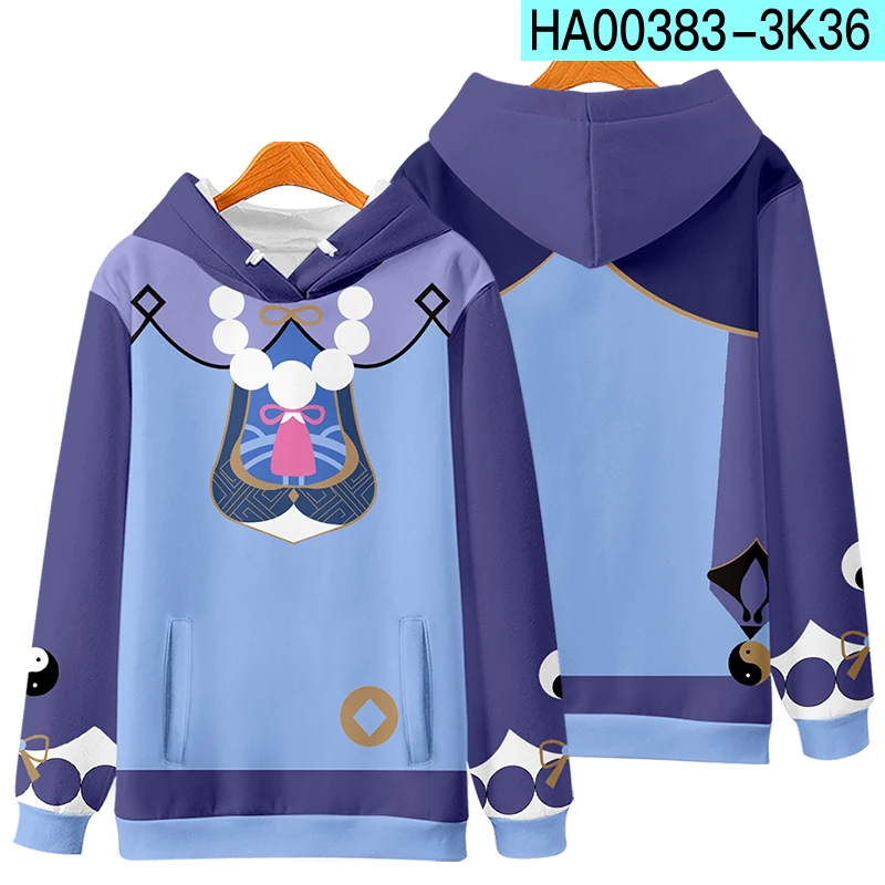 

Game Genshin Impact Keqing Venti Qiqi Klee Fischl Costume Cosplay Winter Warm Fleece Hooded Sweatshirt For Unisex Fashion Suit