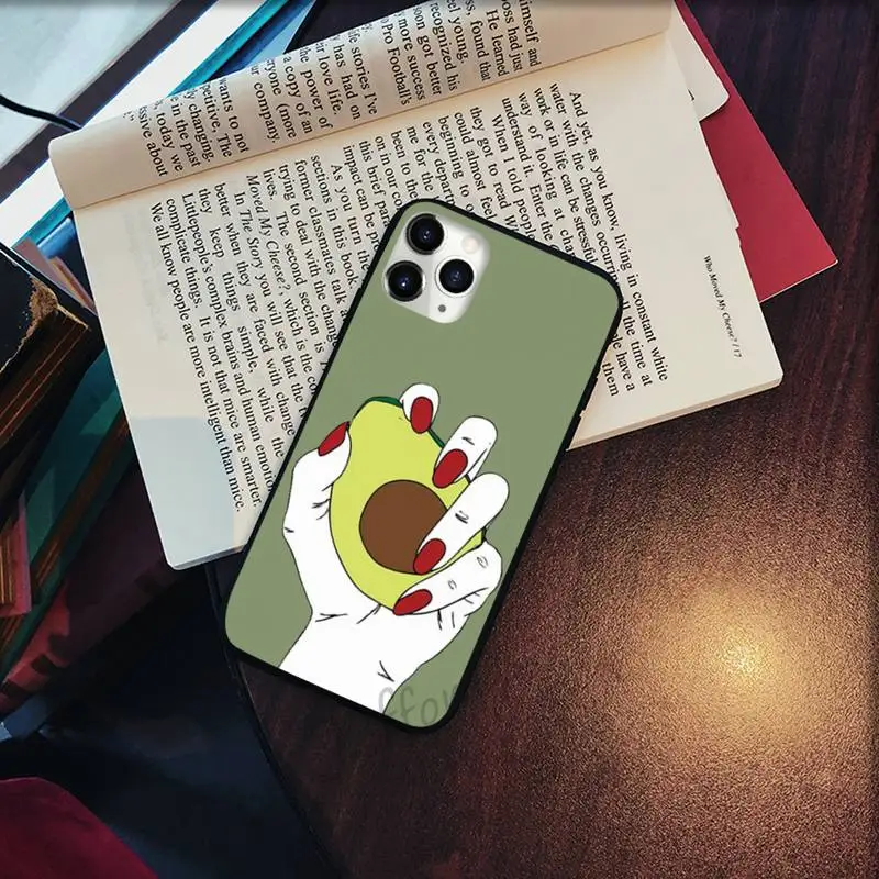 

Ottwn Cute Avocado love funny Phone Cases for iPhone 11 12 pro XS MAX 8 7 6 6S Plus X 5S SE 2020 XR Soft silicone