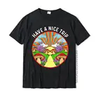 Футболка мужская хлопковая с принтом Смешные счастливые поездки