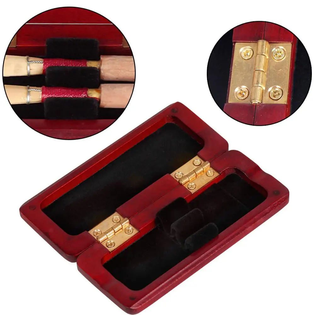

Mounchain Portable Oboe Reed Case solid wood Storage Box Sax Alto Musical instrument Accessories