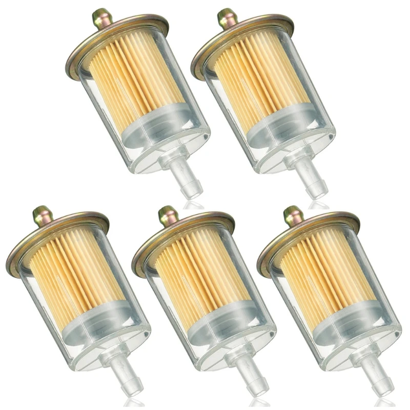 

5Pcs Inline Gas Fuel Filter Motorcycles Gas Powered Engine Parts Gasoline Filter Compatible with Most Gasoline Engine A5KD