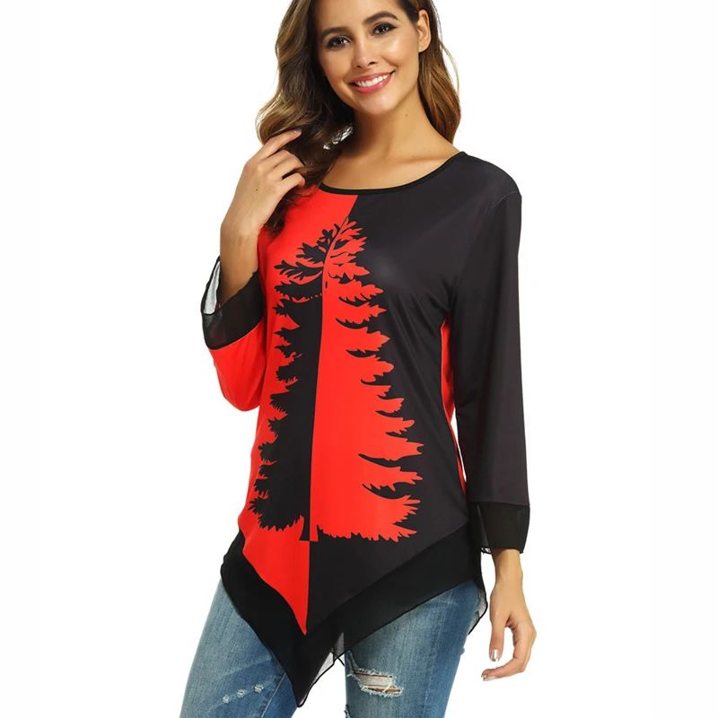 Весна 2020 Новое поступление женская футболка с круглым вырезом и длинными