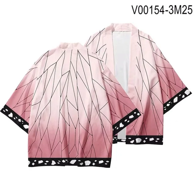 Demon Slayer Kimetsu no Yaiba 3D Printing Japanese Anime Kimono Haori Yukata Cosplay Women/Men Summer Casual Cool Streetwear - Цвет: hf-152