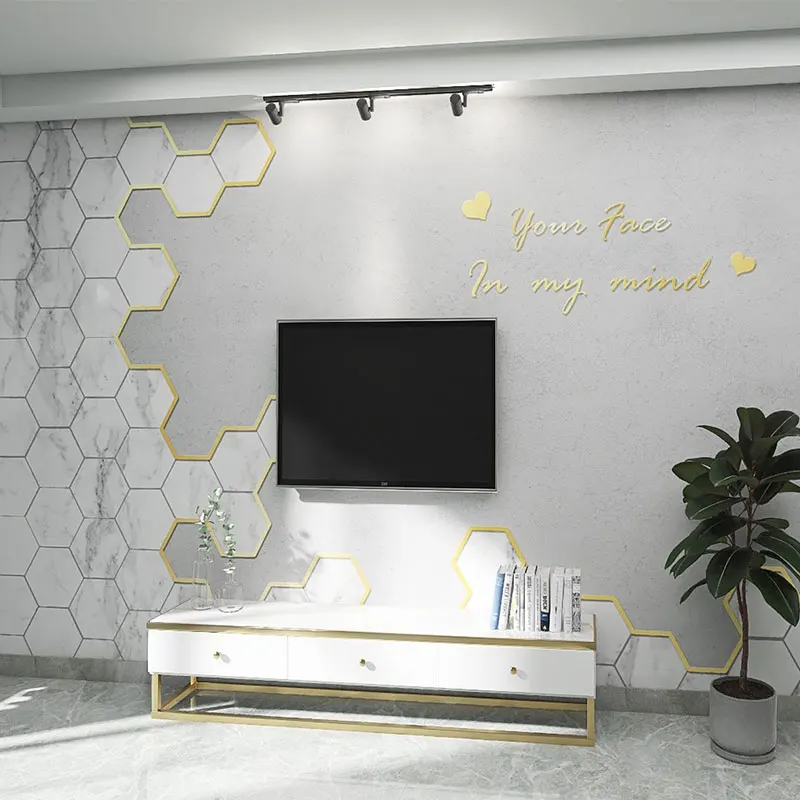 3D живой студийный геометрический мраморный фон Настенная роспись диван салон