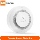 Датчик дыма Xiaomi Mijia, умный детектор дыма с Bluetooth, сетчатый, совместим с пожарной сигнализацией, дистанционным управлением, датчиком звукового оповещения, для домашней безопасности