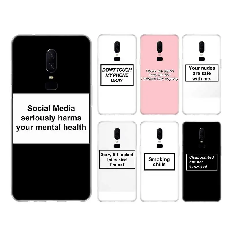 

Social Media seriously Case For Redmi Note 7 8 8T 9S Cover For Redmi Note 9 10 Pro Max 10S 6 5 9T Transparent Printing Coque