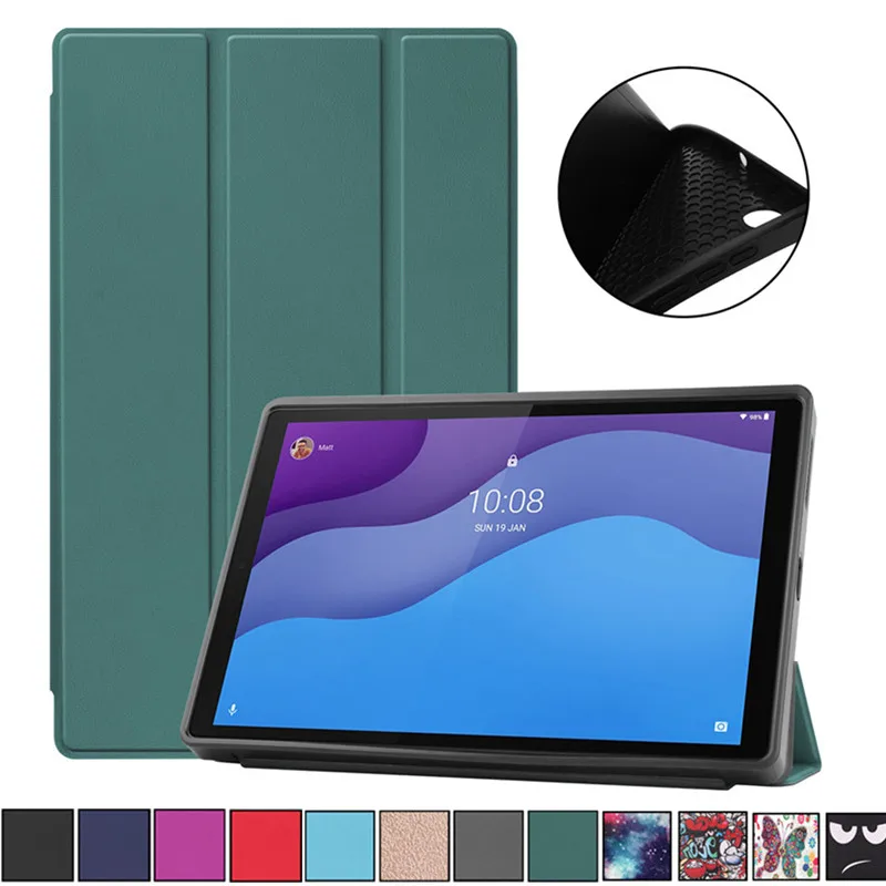 

For Tab M10 M 10 HD 2nd Gen TB-X306F X306X Case PU Leather Soft TPU Back Smart Cover for Tab M10 HD 10.1 Tablet