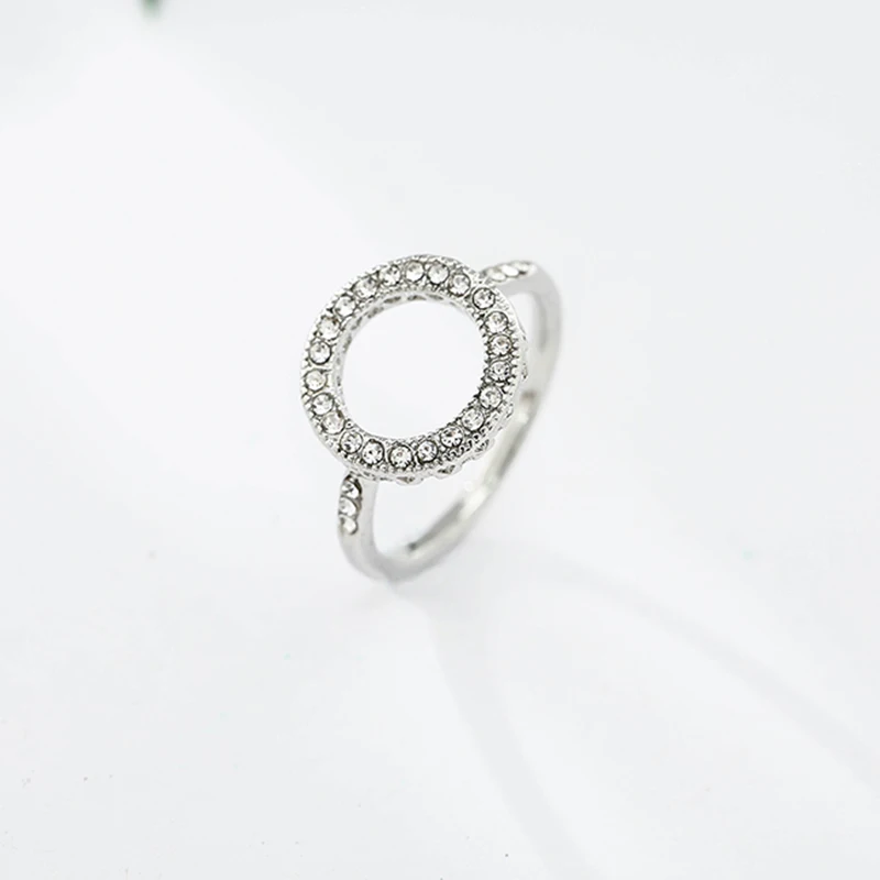 Модное розовое золото Серебряное кольцо навсегда чистое серебро круглый фианит