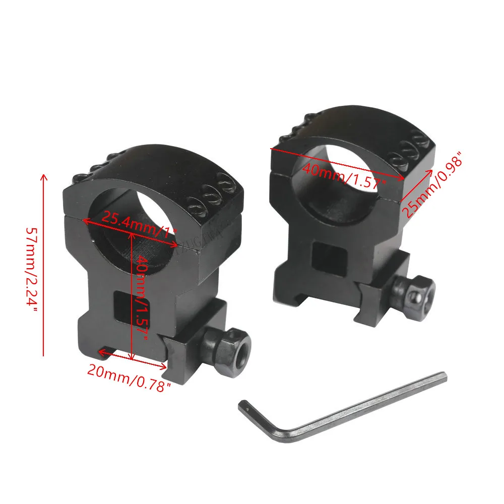 

Сверхмощное крепление для прицела 25,4 мм кольцо 6 болтов сверхвысокий Weaver 20 мм планка Пикатинни аксессуары для охоты 1 пара (2 шт.)