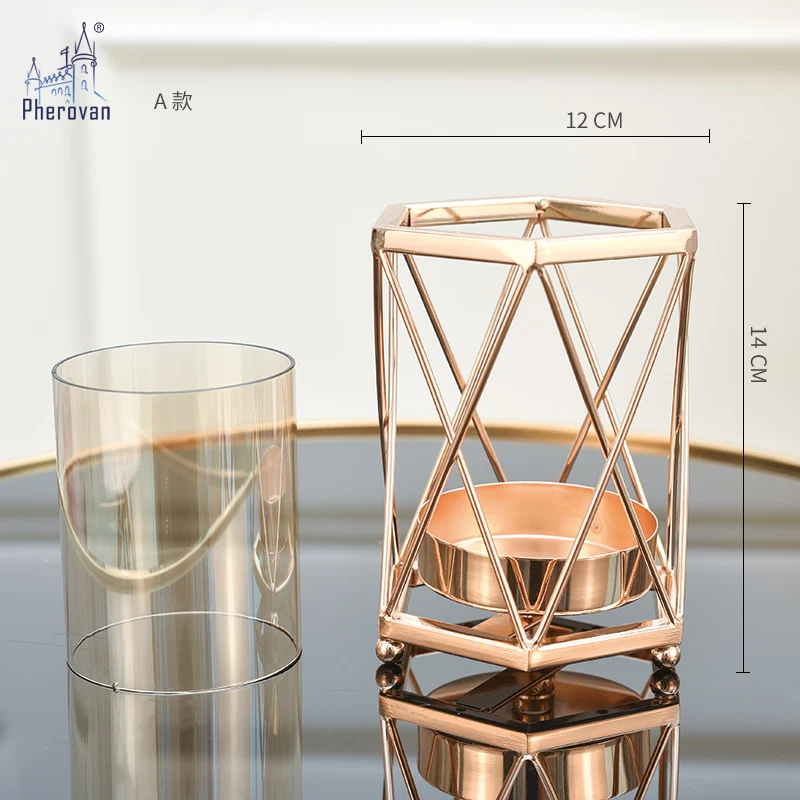 Модный геометрический Железный Подсвечник настенный подсвечник орнамент бра