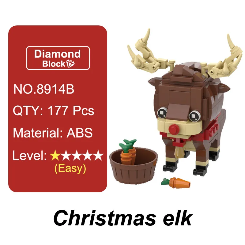 

Christmas Toys Santa Claus Elk Snowman tree Gift Christmas Decoration Building Blocks present For Boy Girl Block Bricks