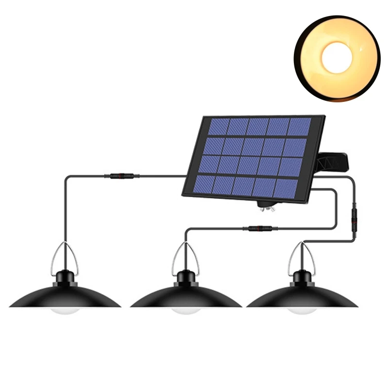 

LED Solar Chandelier Smart Sensor Outdoor Waterproof Garden Decoration Lamp Home Lighting Hanging Light for Patio Yard