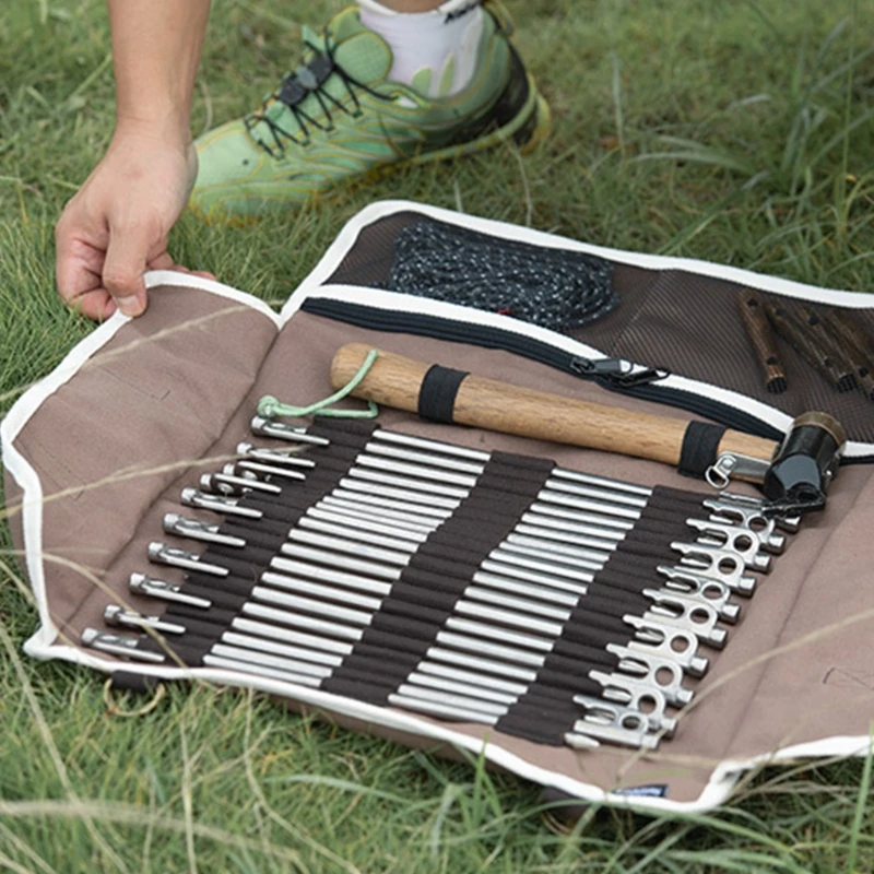 

Durable Wind Rope Tent Pegs Nails Storage Bag Floor Nail Storage Bag Used for storing Ground Nails and Tent Nails