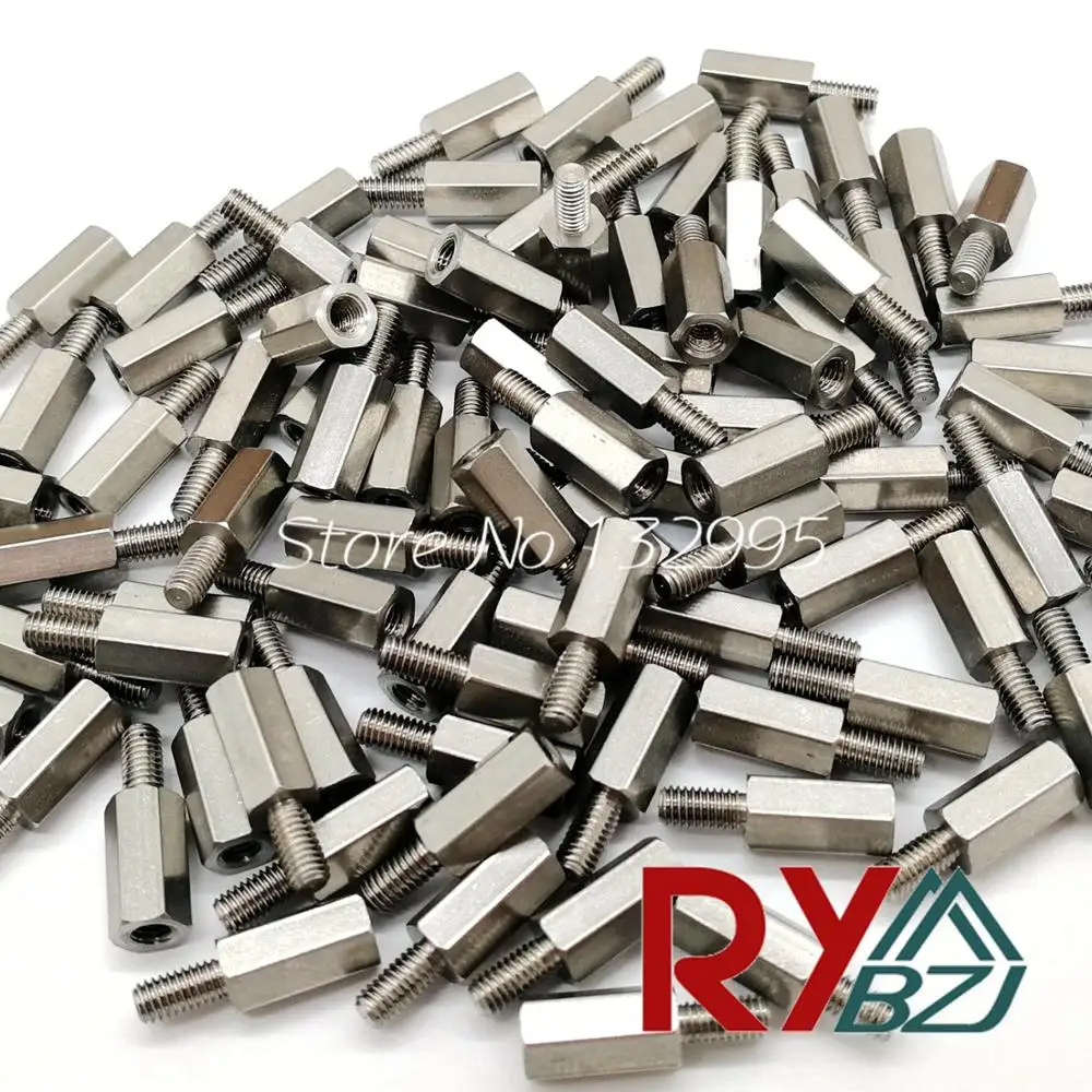 M3 * L + 6 прокладок из нержавеющей стали распорка с внутренним и внешним