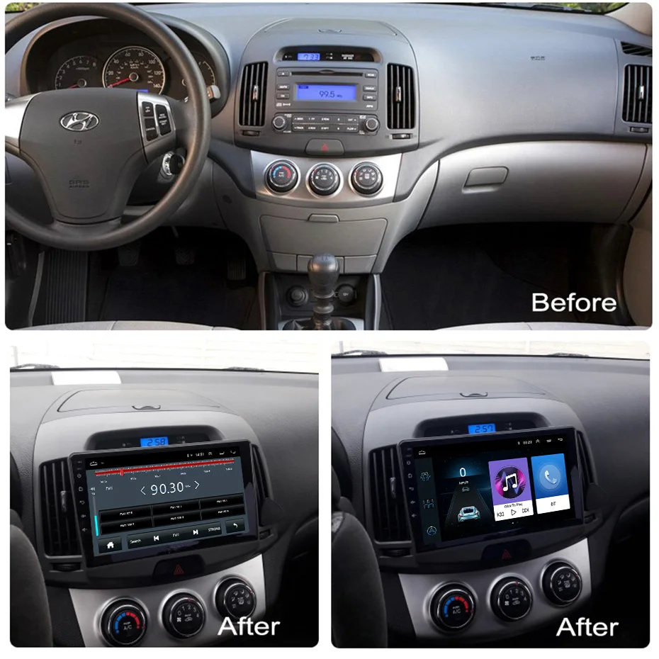 9 дюймов 2.5D IPS Закаленное HD мультитач экран Android 8 1 NAVI для Hyundai Elantra 2007-2011 с Bluetooth USB WIFI