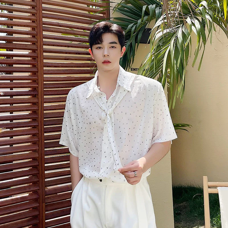 Модная причудливая рубашка для мужчин Camisa 2021 повседневная мужская трендовая