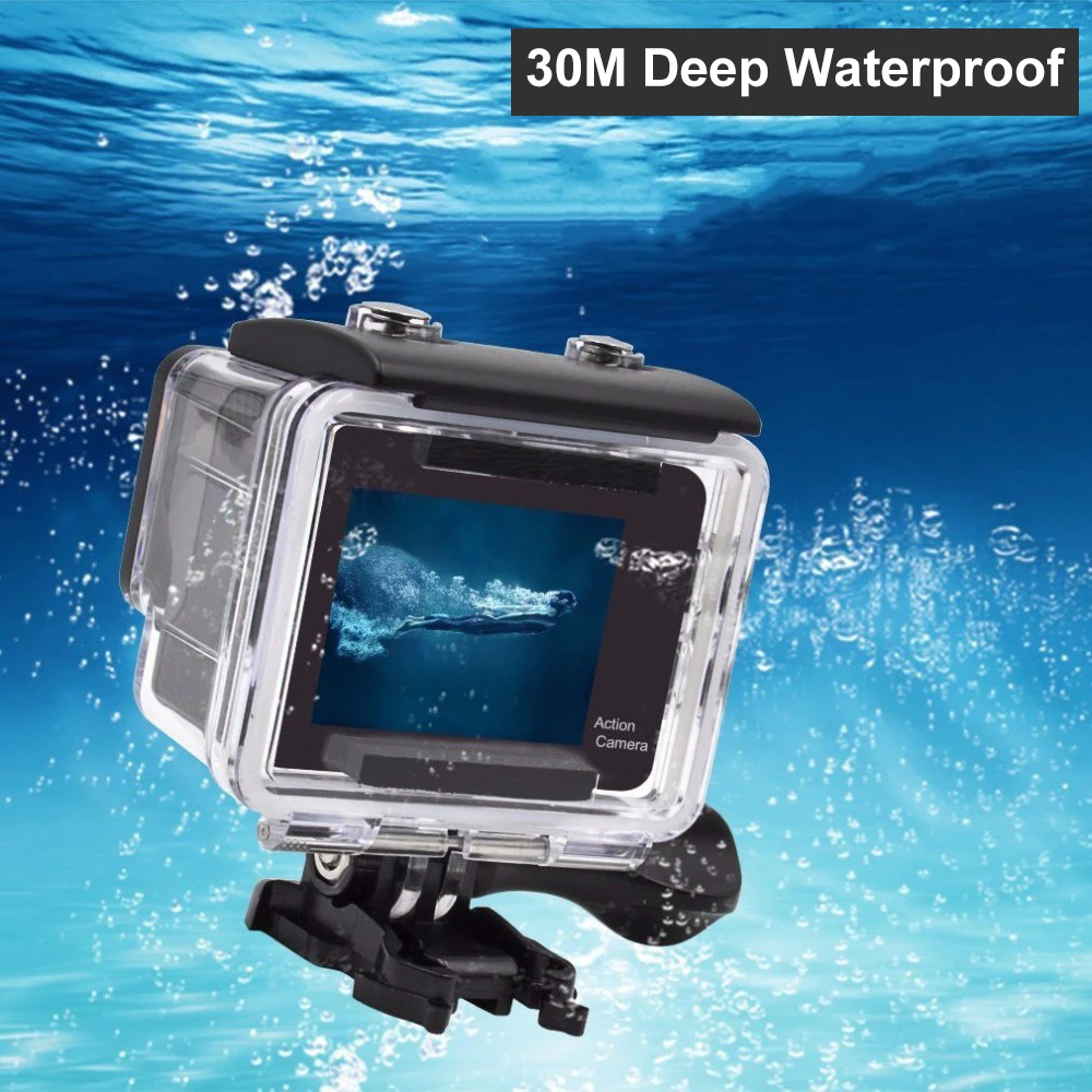 4K Action Camera Wifi 1080P Sport Remote Control Touch Dual Screen Ultra HD DVR Go Waterproof pro Cam Bike Helmet | Электроника