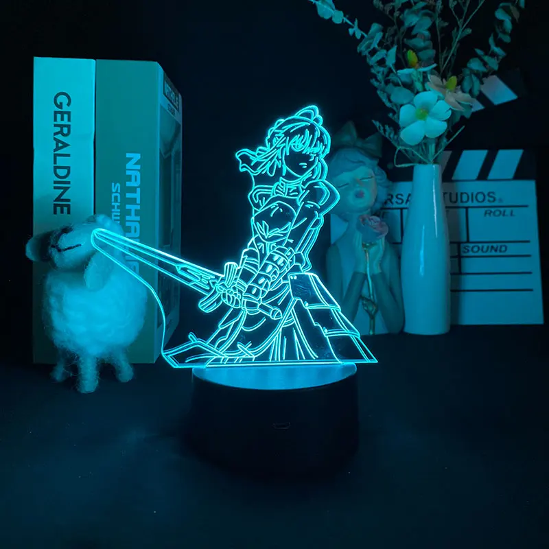 

APP Control for Delineascope Lamp Electric Luminescent Lamp Teacher Fate Stay Night Saber Cartoon Anime 3D Night Light Colorful