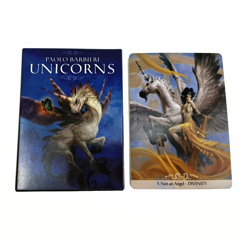 

2021 Hot Sell Barbieri Unicorns Oracle Cards 34Cards Tarot Cards For Divination Personal Use Full English Version Tarot