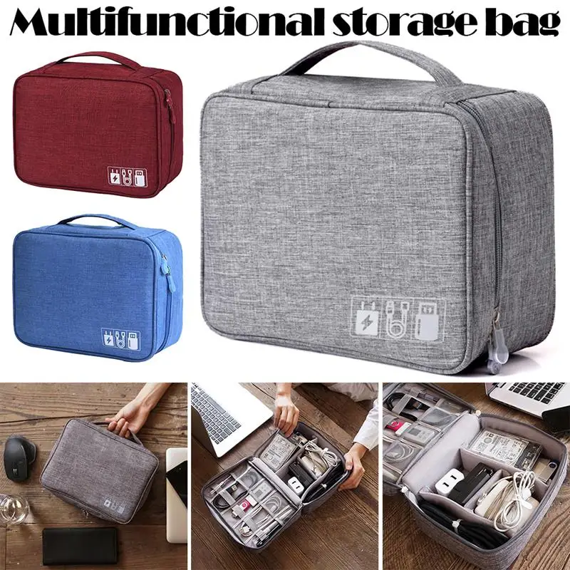 

Portable Cable Bag Charger Wires Organizer Digital USB Gadget Electronic Earphone Case Storage Pouch Accessories Supplies