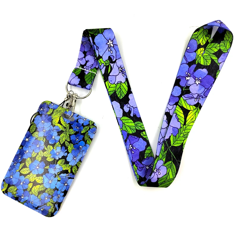 

Small Fresh Flowers Neck Strap Keychain Lanyard For Keys Work Card Holder Name Badge Students Bus Bank Credit Cards Lanyards