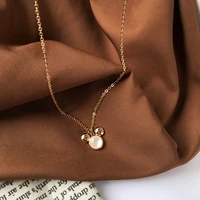 cute necklaces resin mouse pendant luxury fashion jewelry korean 2022 charm trend clavicle chain anime accessories wholesale