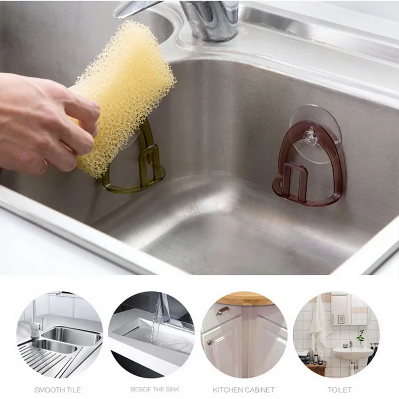 1 шт. присоска Раковина Губка полка держатель Многофункциональный Ванная комната