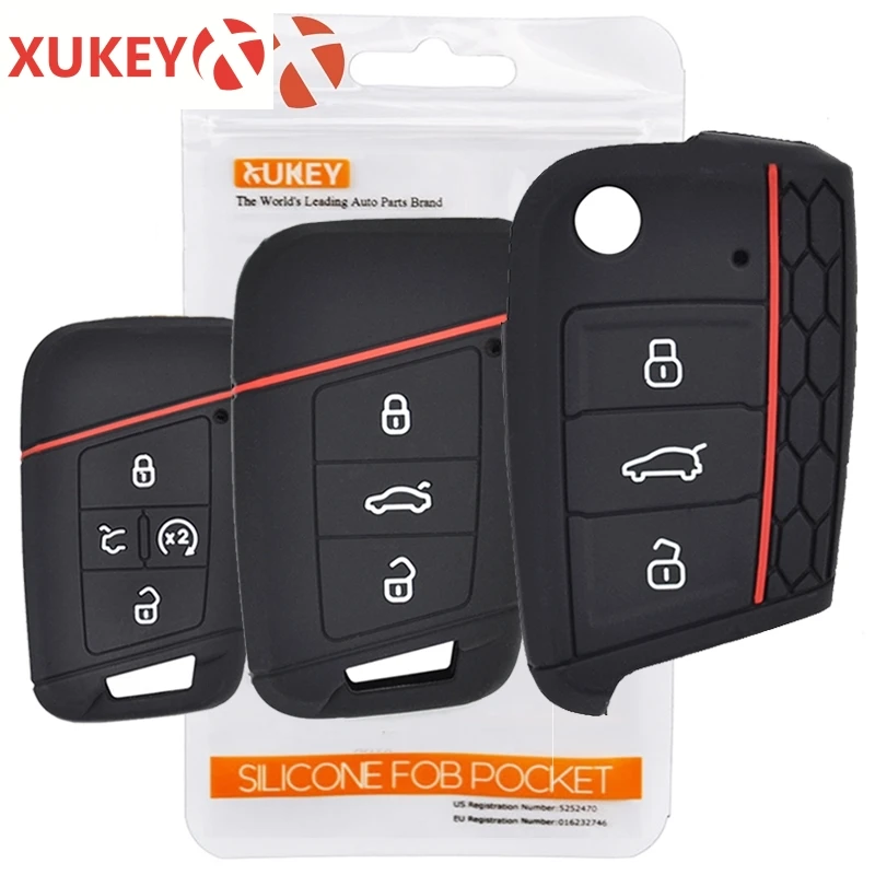 Силиконовый чехол для ключей Fob VW Golf Polo Tiguan Passat Атлас Skoda Superb Kodiaq Octavia сиденья aeca Leon