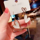 Женские акриловые серьги, винтажные Асимметричные висячие серьги с кисточками, милые металлические украшения, подарок, 2021