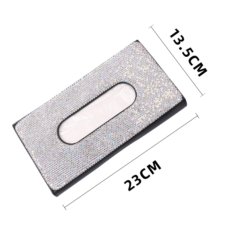 

1 Pcs Crystal Car Tissue Box Towel Sets Car Sun Visor Tissue Box Holder Auto Interior Storage Decoration Car Tissue Holder