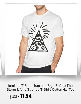 Illuminati футболка Классическая футболка с короткими рукавами графическая 4xl Мужская забавная 100 хлопковая футболка