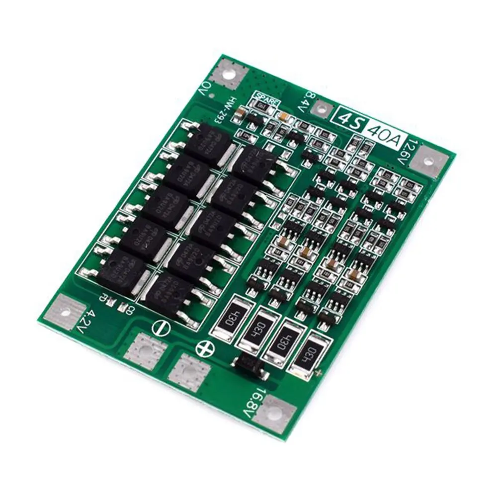 

4S Li-Ion Lithium Battery 18650 Charger PCB BMS Protection Board Lipo Mobile Module With Balanced Startable Drill 40A Current